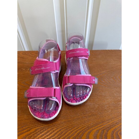 Eddie Bauer Youth Girl's Adjustable Strap River Sandals Cascadia Pink Size 2 - Picture 4 of 15